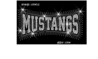 MUSTANGS BLOCK SPANGLE & GLITTER CREWNECK
