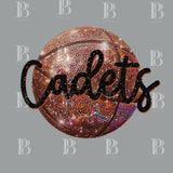 Faux Glitter/Sequin Basketball