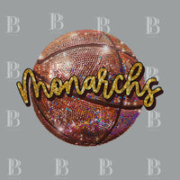 Faux Glitter/Sequin Basketball