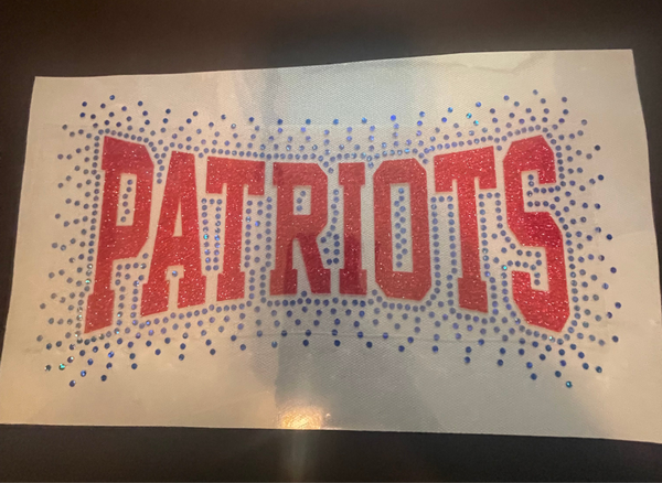 PATRIOTS Spangle/Glitter Crewneck