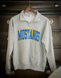 1/4 ZIP WITH GLITTER PUFF MUSTANGS
